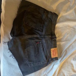 Black Levi denim shorts. Good condition. Waist 26